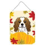 Caroline'S Treasures Cavalier Spaniel Thanksgiving Wall Or Door Hanging Prints Bb2030Ds1216, 16Hx12W, Multicolor