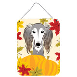 Caroline'S Treasures Saluki Thanksgiving Wall Or Door Hanging Prints Bb2035Ds1216, 16Hx12W, Multicolor