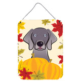 Caroline'S Treasures Weimaraner Thanksgiving Wall Or Door Hanging Prints Bb2037Ds1216, 16Hx12W, Multicolor