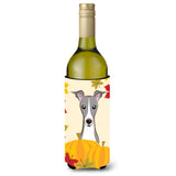 Caroline'S Treasures Bb2042Literk Italian Greyhound Thanksgiving Wine Bottle Hugger Koozie, 750Ml, Multicolor