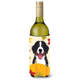 Caroline'S Treasures Bb2043Literk Bernese Mountain Dog Thanksgiving Wine Bottle Hugger Koozie, 750Ml, Multicolor