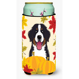 Caroline'S Treasures Bb2043Tbc Bernese Mountain Dog Thanksgiving Tall Boy Hugger Koozie, Multicolor