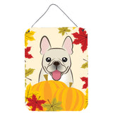 Caroline'S Treasures French Bulldog Thanksgiving Wall Or Door Hanging Prints Bb2044Ds1216, 16Hx12W, Multicolor
