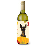 Caroline'S Treasures Bb2046Literk Min Pin Thanksgiving Wine Bottle Hugger Koozie, 750Ml, Multicolor