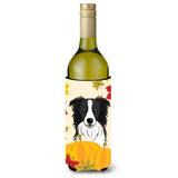Caroline'S Treasures Bb2047Literk Border Collie Thanksgiving Wine Bottle Hugger Koozie, 750Ml, Multicolor