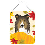 Caroline'S Treasures Sheltie Thanksgiving Wall Or Door Hanging Prints Bb2048Ds1216, 16Hx12W, Multicolor