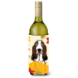 Caroline'S Treasures Bb2049Literk Basset Hound Thanksgiving Wine Bottle Hugger Koozie, 750Ml, Multicolor