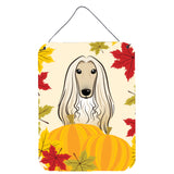 Caroline'S Treasures Afghan Hound Thanksgiving Wall Or Door Hanging Prints Bb2050Ds1216, 16Hx12W, Multicolor