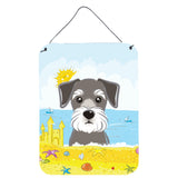 Caroline'S Treasures Schnauzer Summer Beach Wall Or Door Hanging Prints Bb2074Ds1216, 16Hx12W, Multicolor
