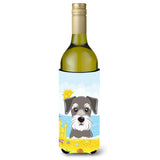 Caroline'S Treasures Bb2074Literk Schnauzer Summer Beach Wine Bottle Hugger Koozie, 750Ml, Multicolor