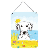 Caroline'S Treasures Dalmatian Summer Beach Wall Or Door Hanging Prints Bb2078Ds1216, 16Hx12W, Multicolor