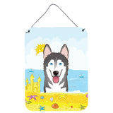 Caroline'S Treasures Alaskan Malamute Summer Beach Wall Or Door Hanging Prints Bb2086Ds1216, 16Hx12W, Multicolor