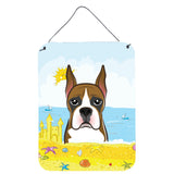 Caroline'S Treasures Boxer Summer Beach Wall Or Door Hanging Prints Bb2091Ds1216, 16Hx12W, Multicolor