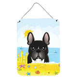 Caroline'S Treasures French Bulldog Summer Beach Wall Or Door Hanging Prints Bb2095Ds1216, 16Hx12W, Multicolor