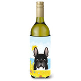 Caroline'S Treasures Bb2095Literk French Bulldog Summer Beach Wine Bottle Hugger Koozie, 750Ml, Multicolor