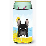 Caroline'S Treasures Bb2095Tbc French Bulldog Summer Beach Tall Boy Hugger Koozie, Multicolor