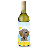 Caroline'S Treasures Bb2101Literk Wirehaired Dachshund Summer Beach Wine Bottle Hugger Koozie, 750Ml, Multicolor