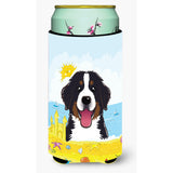 Caroline'S Treasures Bb2105Tbc Bernese Mountain Dog Summer Beach Tall Boy Hugger Koozie, Multicolor