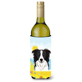 Caroline'S Treasures Bb2109Literk Border Collie Summer Beach Wine Bottle Hugger Koozie, 750Ml, Multicolor
