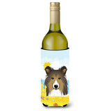 Caroline'S Treasures Bb2110Literk Sheltie Summer Beach Wine Bottle Hugger Koozie, 750Ml, Multicolor
