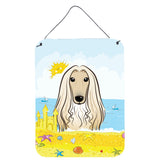 Caroline'S Treasures Afghan Hound Summer Beach Wall Or Door Hanging Prints Bb2112Ds1216, 16Hx12W, Multicolor