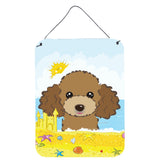 Caroline'S Treasures Chocolate Brown Poodle Summer Beach Wall Or Door Hanging Prints Bb2124Ds1216, 16Hx12W, Multicolor