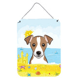 Caroline'S Treasures Jack Russell Terrier Summer Beach Wall Or Door Hanging Prints Bb2128Ds1216, 16Hx12W, Multicolor