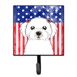 Carolines Treasures Bb2138Sh4 American Flag & Maltese Leash Or Key Holder