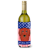 Caroline'S Treasures Bb2144Literk Longhair Red Dachshund Wine Bottle Hugger Koozie, 750Ml, Multicolor