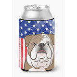 Caroline'S Treasures Bb2149Cc American Flag And English Bulldog Can Or Bottle Hugger, Multicolor