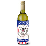 Caroline'S Treasures Bb2150Literk White English Bulldog Wine Bottle Hugger Koozie, 750Ml, Multicolor