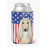 Caroline'S Treasures Bb2174Cc American Flag And Afghan Hound Can Or Bottle Hugger, Multicolor