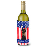 Caroline'S Treasures Bb2175Literk God Bless American Flag With Doberman Wine Bottle Hugger Koozie, 750Ml, Multicolor