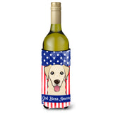 Caroline'S Treasures Bb2182Literk God Bless American Flag With Golden Retriever Wine Bottle Hugger Koozie, 750Ml, Mult