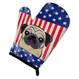 Caroline'S Treasures Bb2192Ovmt American Flag And Fawn Pug Oven Mitt, 12 By 8.5, Multicolor