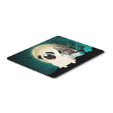 Caroline'S Treasures Halloween Scary Pug Cream Mouse Pad, Hot Pad Or Trivet , Multicolor, 7.75X9.25 (Bb2194Mp)