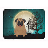 Caroline'S Treasures Halloween Scary Pug Brown Floor Mat, 19 X 27, Multicolor