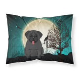 Caroline'S Treasures Halloween Scary Pug Black Fabric Standard Pillowcase Bb2196Pillowcase
