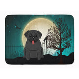 Caroline'S Treasures Halloween Scary Pug Black Floor Mat, 19 X 27, Multicolor