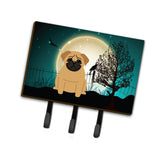 Caroline'S Treasures Halloween Scary Pug Brown Leash Or Key Holder Bb2197Th68, Triple, Multicolor