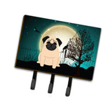 Caroline'S Treasures Halloween Scary Pug Fawn Leash Or Key Holder Bb2198Th68, Triple