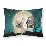 Caroline'S Treasures Halloween Scary French Bulldog Cream Fabric Standard Pillowcase Bb2200Pillowcase, Multicolor