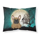 Caroline'S Treasures Halloween Scary French Bulldog Brown Fabric Standard Pillowcase Bb2203Pillowcase, Multicolor