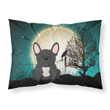 Caroline'S Treasures Halloween Scary French Bulldog Black Fabric Standard Pillowcase Bb2204Pillowcase, Multicolor