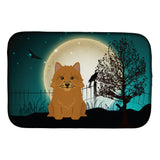Caroline'S Treasures Halloween Scary Norwich Terrier Dish Drying Mat, 14 X 21