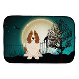 Caroline'S Treasures Halloween Scary Basset Hound Dish Drying Mat, 14 X 21