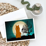 Halloween Scary Karelian Bear Dog Greeting Cards And Envelopes Pack Of 8