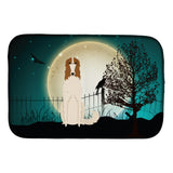 Caroline'S Treasures Halloween Scary Borzoi Dish Drying Mat, 14 X 21
