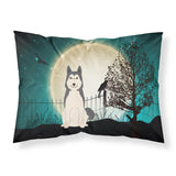 Caroline'S Treasures Halloween Scary West Siberian Laika Spitz Fabric Standard Pillowcase Bb2215Pillowcase, Multicolor