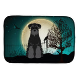 Caroline'S Treasures Halloween Scary Standard Schnauzer Black Dish Drying Mat, 14 X 21